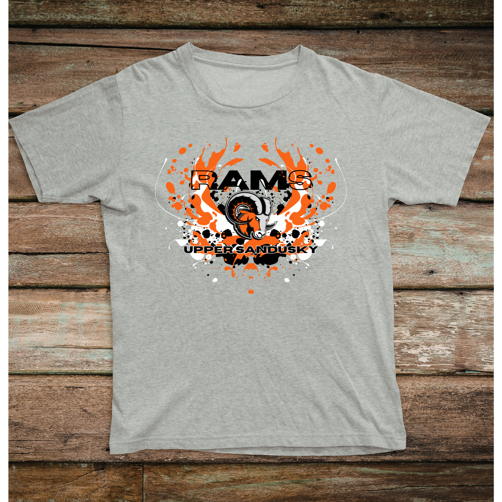 Upper Sandusky Rams Flame T-Shirt