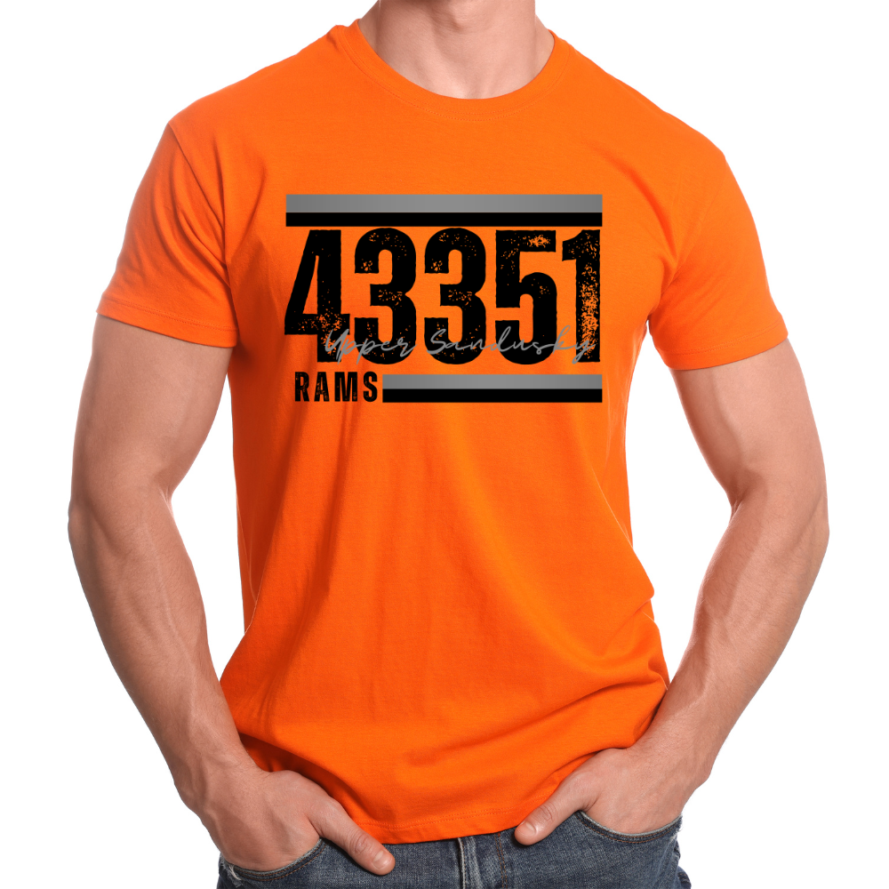 Upper Sandusky Rams 43351 Zip Code T-Shirt