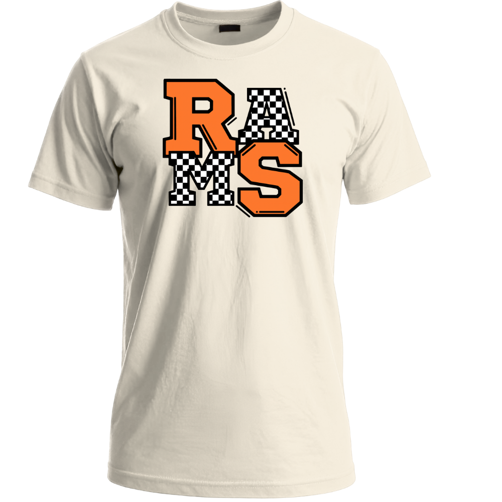 Rams Checkered Graphic Tee