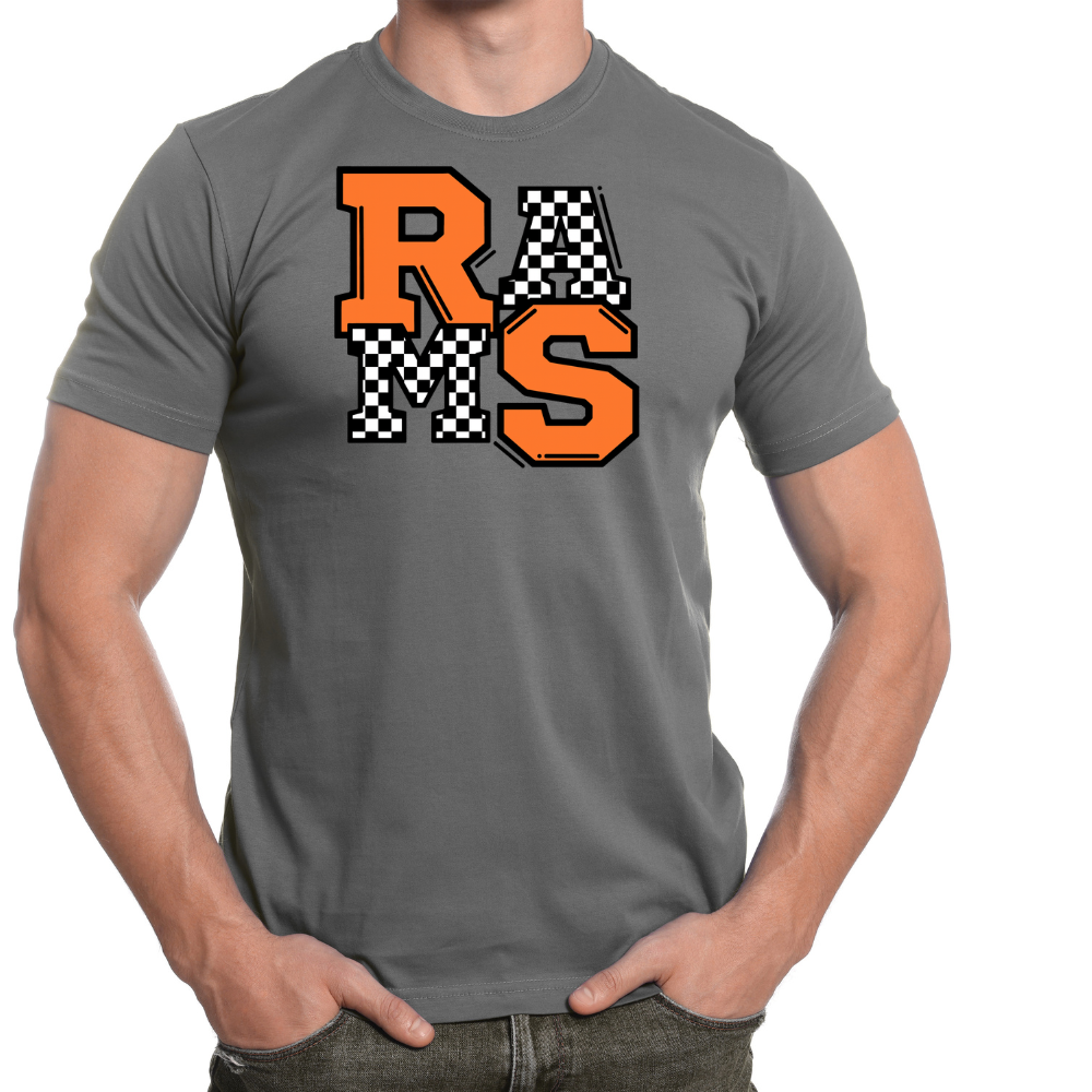 Rams Checkered Graphic Tee
