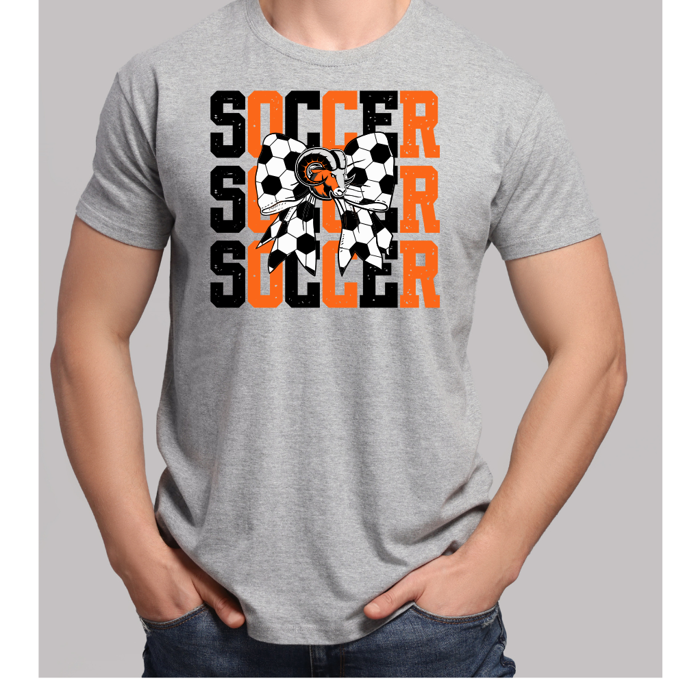 Rams Soccer Stacked Tee