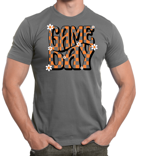 Game Day Floral Checkered Tee