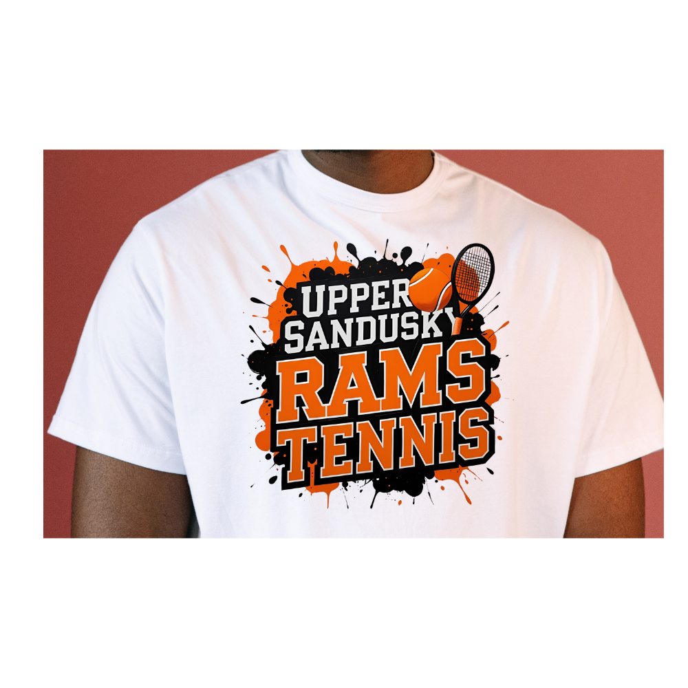 Upper Sandusky Rams Tennis Tee – Splatter