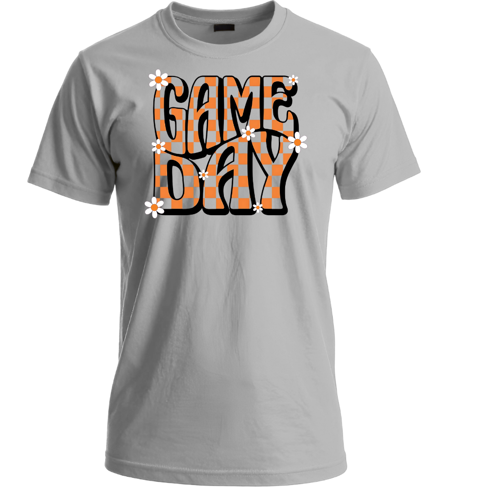 Game Day Floral Checkered Tee