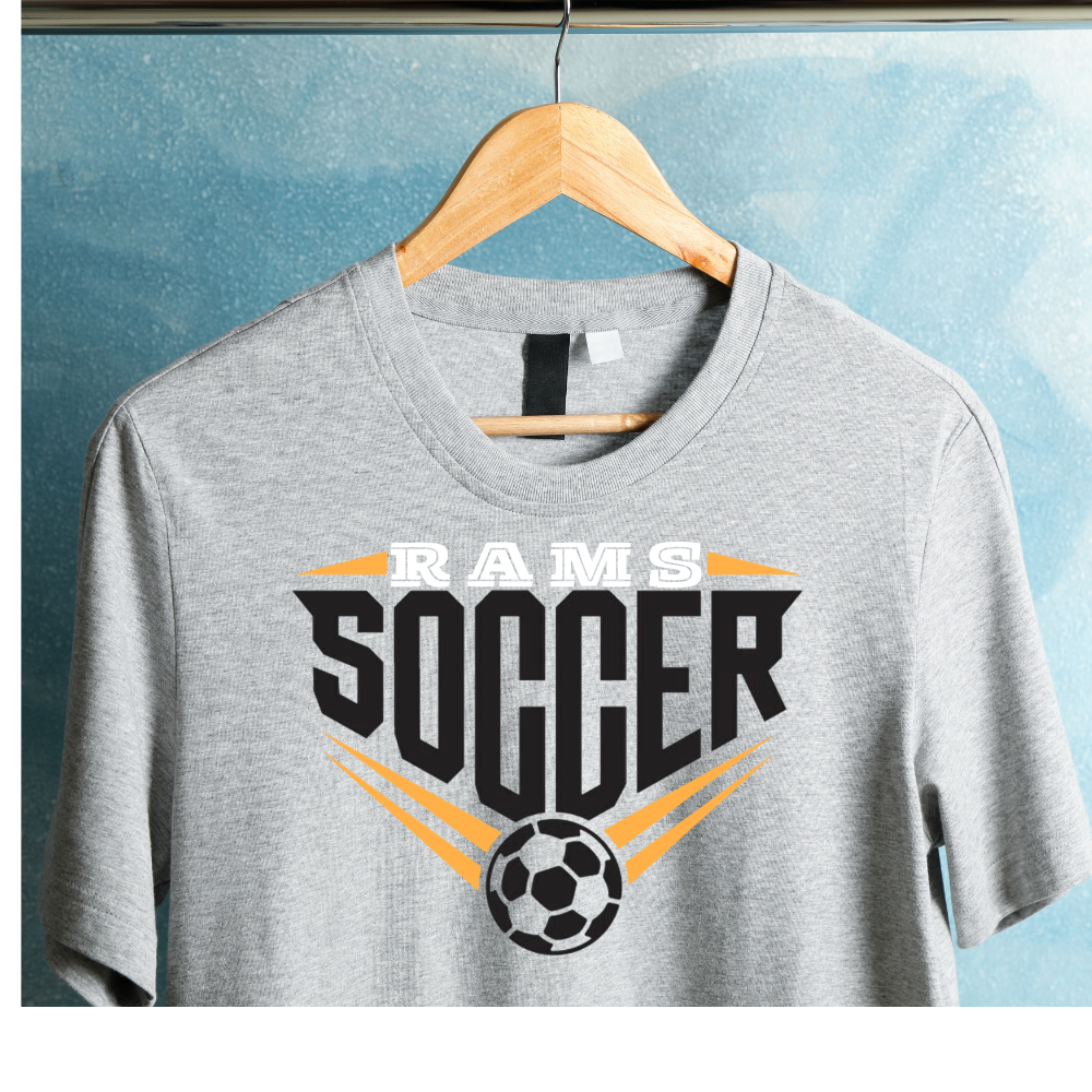 Rams Soccer Winged Ball Tee
