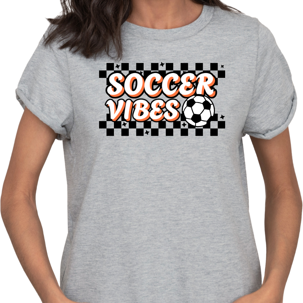 Soccer Vibes Checkered Tee