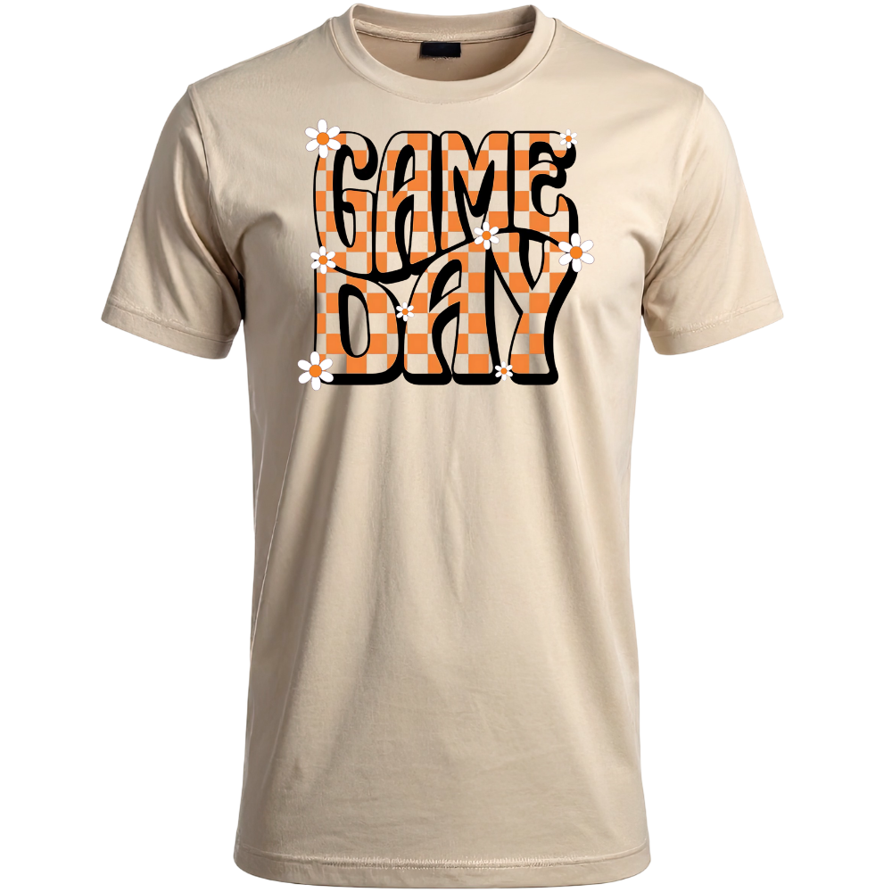 Game Day Floral Checkered Tee