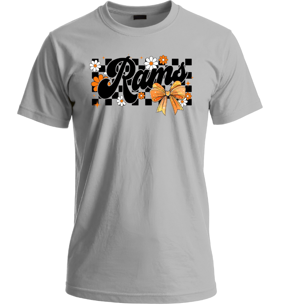 Rams Floral Checkered Tee
