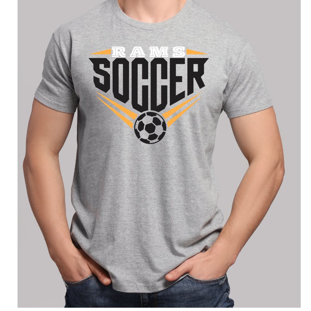 Rams Soccer Winged Ball Tee