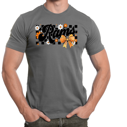 Rams Floral Checkered Tee