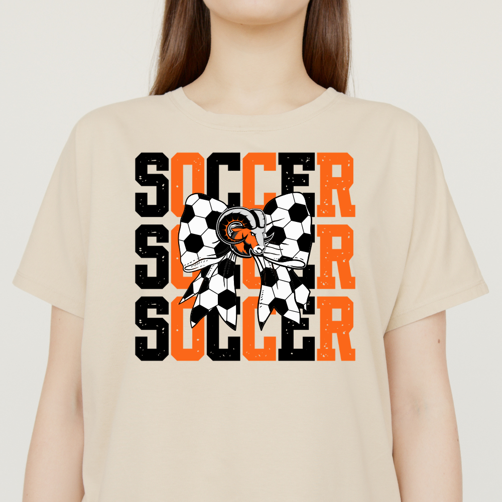 Rams Soccer Stacked Tee
