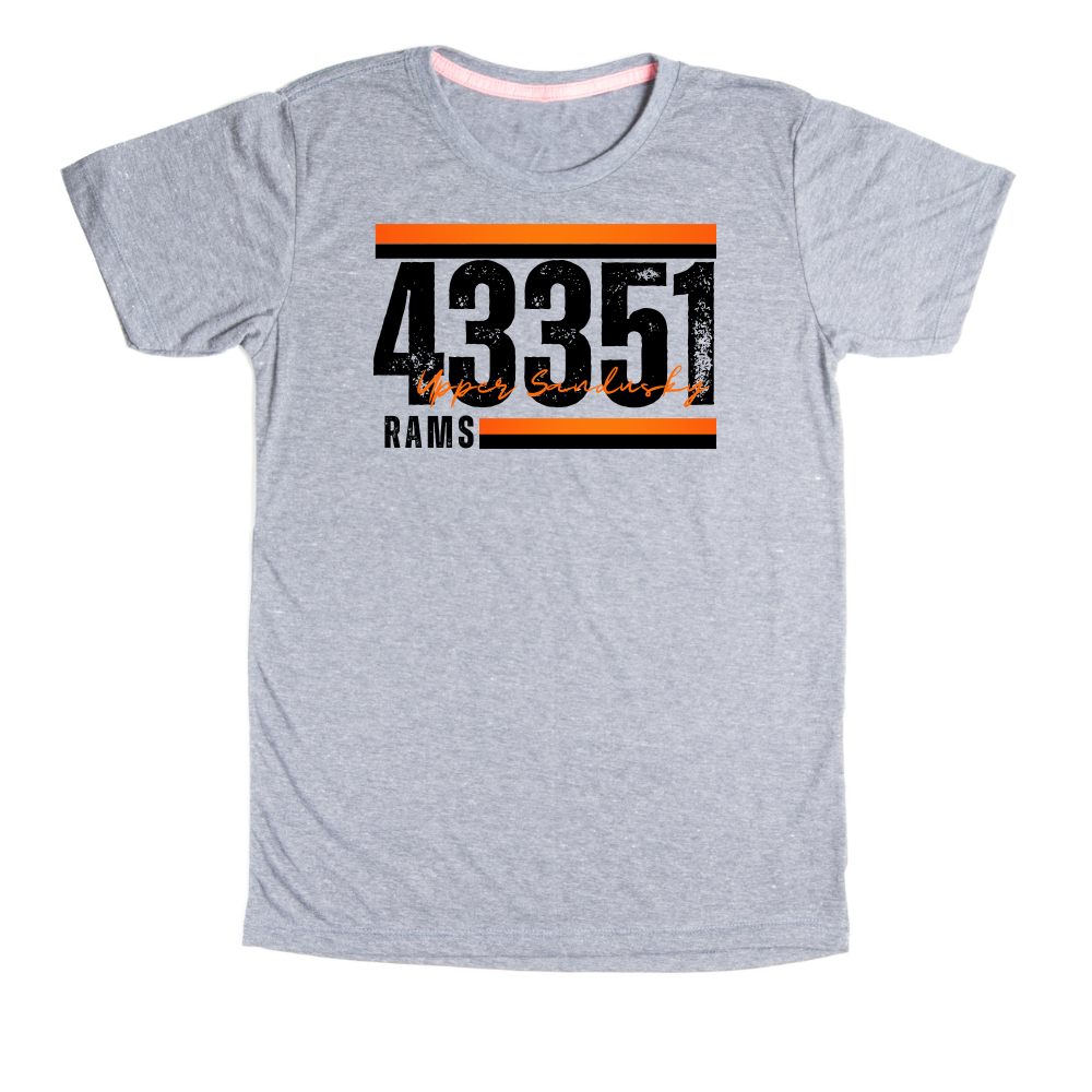 Upper Sandusky Rams 43351 Zip Code Tee