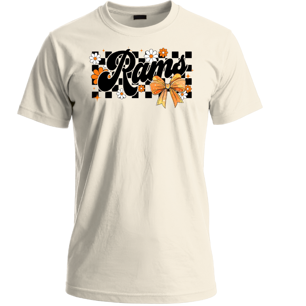 Rams Floral Checkered Tee
