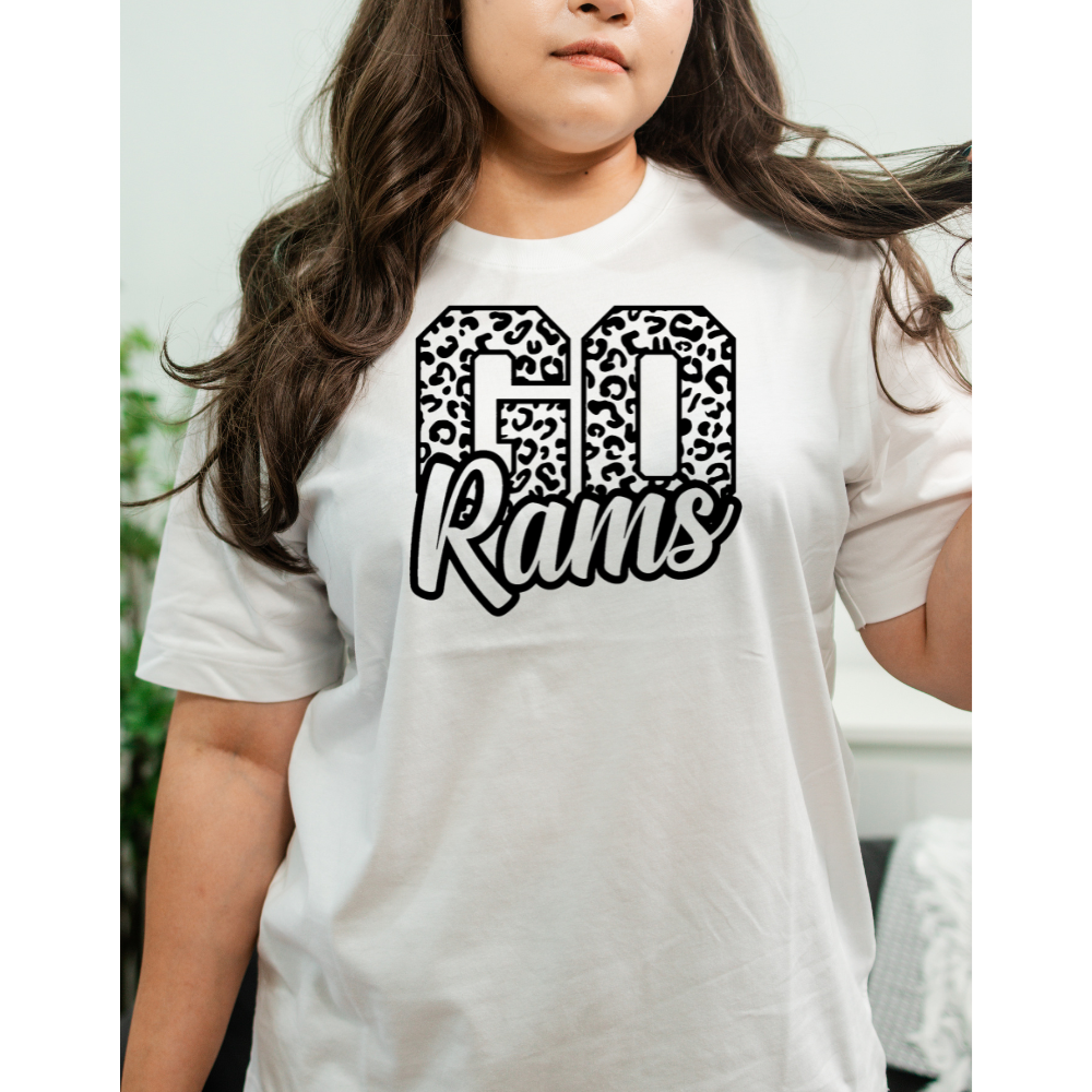 Go Rams Leopard Print Tee