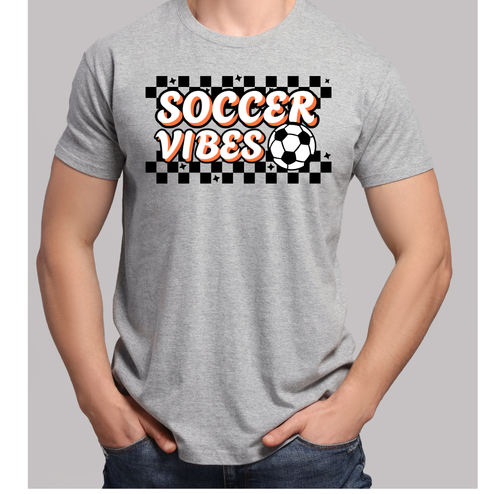 Soccer Vibes Checkered Tee
