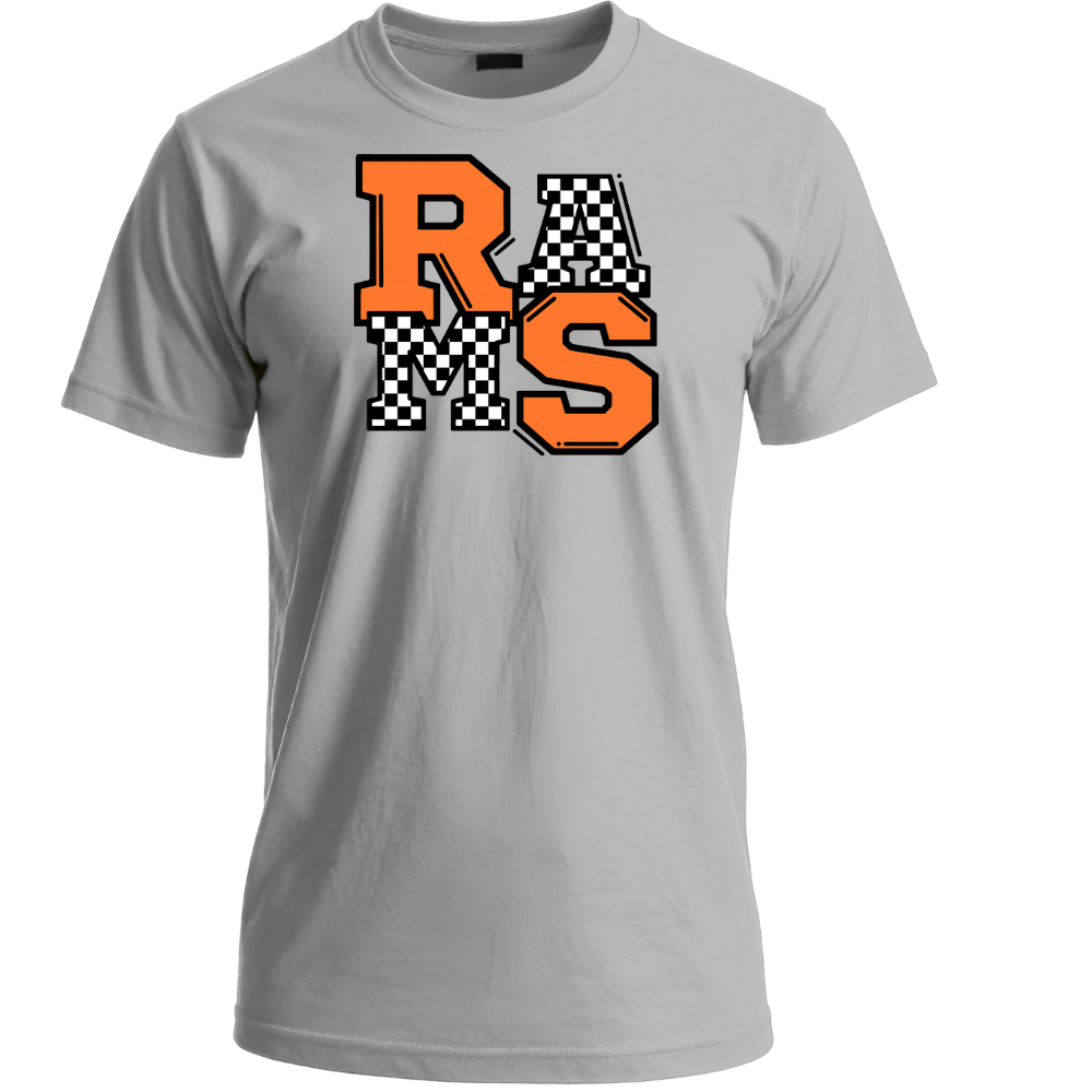 Rams Checkered Graphic Tee
