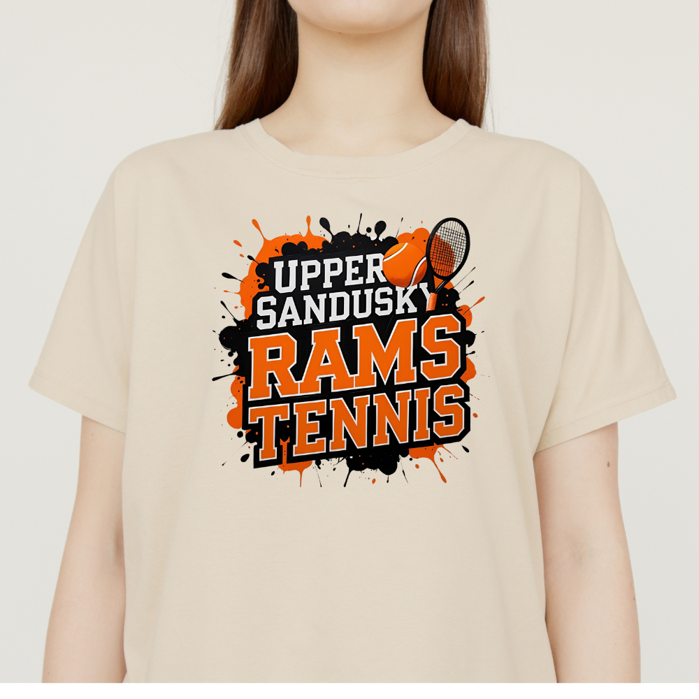 Upper Sandusky Rams Tennis Tee – Splatter